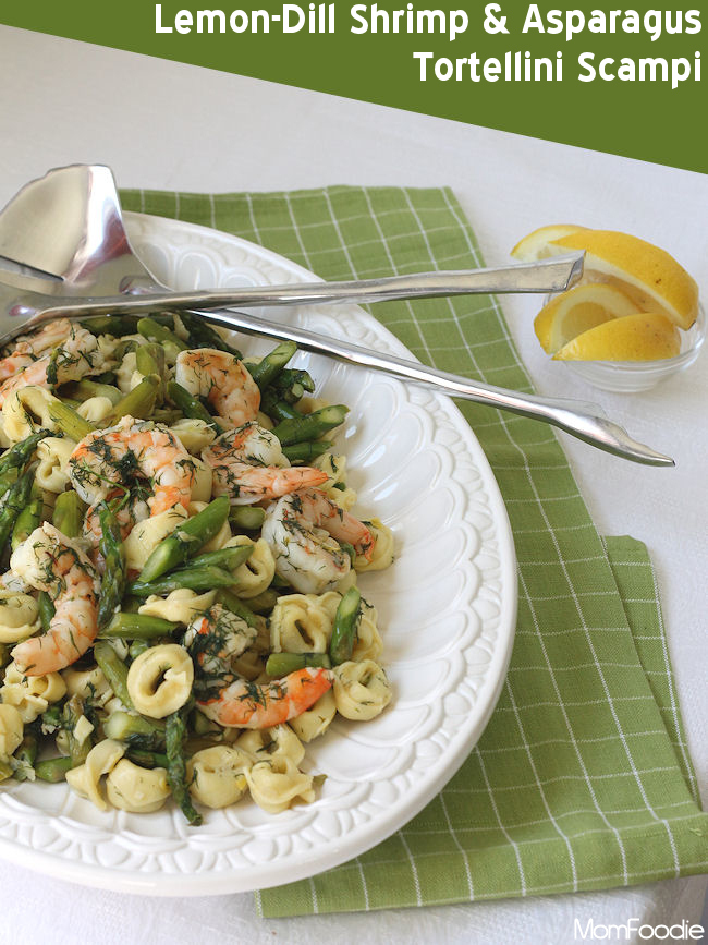 Shrimp, Asparagus And Tortellini in Lemon