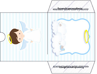 Cute Angel Boy Free Printable CD Case.