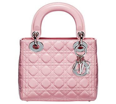 Dior Pink Leather Lady Dior Bag)