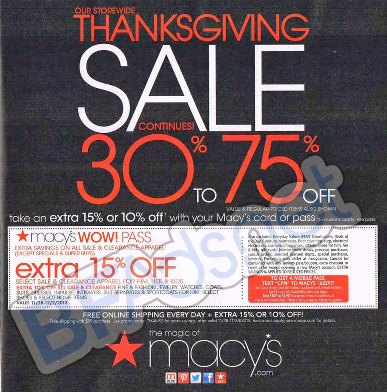 Macy's Thanksgiving Sale 2013 | Black Friday Ads 2013