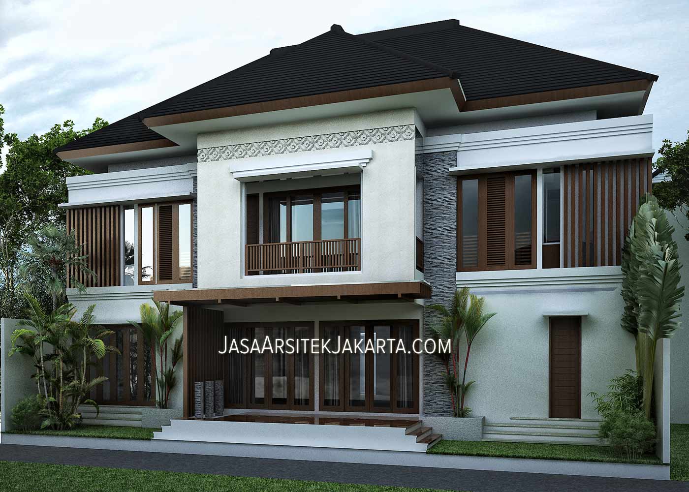 Desain Rumah Mewah Luas 900m2 Milik Bu Hasan Jakarta Jasa