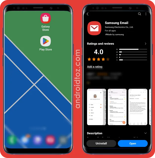 Samsung Email App in Galaxy Store Picture