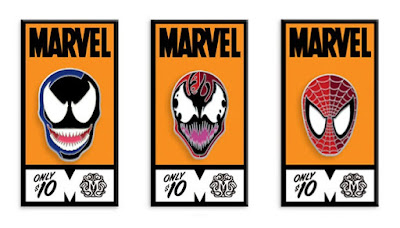 Venom Portrait Enamel Pins by Tom Whalen x Mondo x Marvel