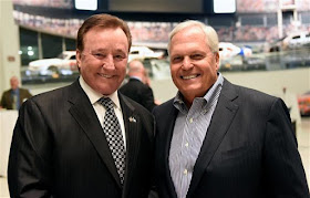 Richard Childress (left) and Rick Hendrick pose for a photo prior to the NASCAR Hall of Fame Class of 2017 Welcome Dinner. (Photo by Jared C. Tilton/Getty Images)