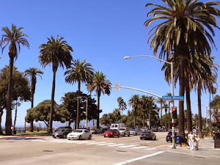 Street near a beach