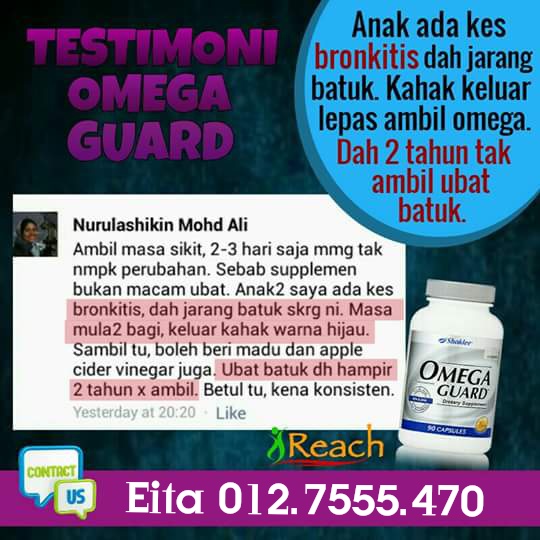 Bebas Ubat Batuk Dengan Pengambilan Omega Guard