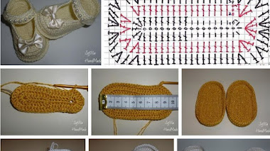 Cómo tejer zapatos de bebe con crochet / DIY