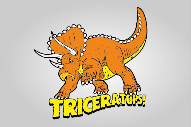 Triceratop Dino Cartoon Vector Free Download