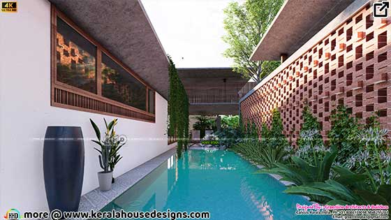 Tropical home swimming pool