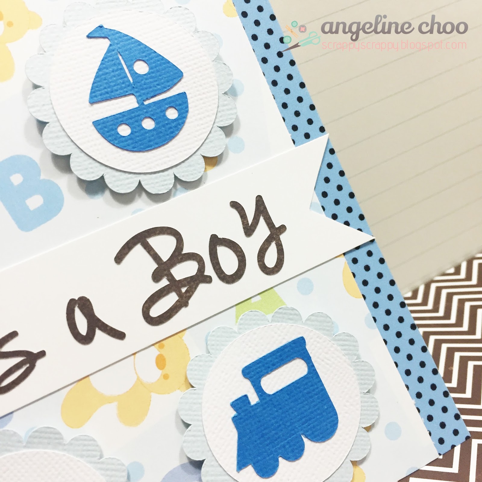 Download SVG Attic Blog: Baby Boy Card with Angeline