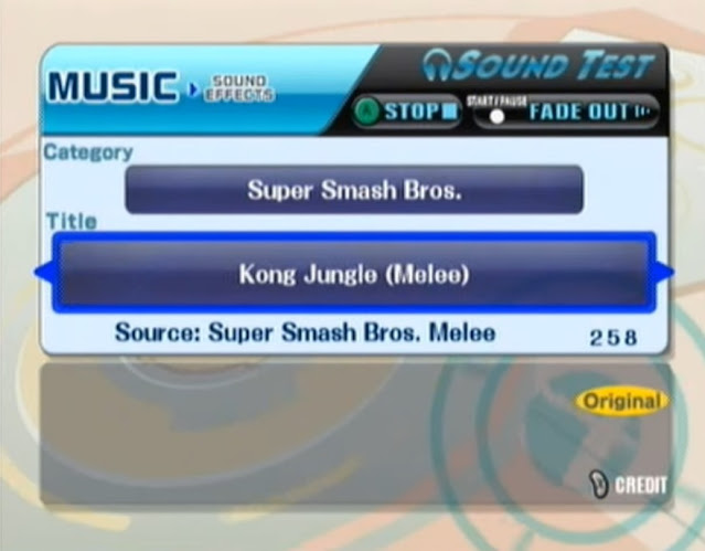 Super Smash Bros Brawl music sound test Kong Jungle DK Rap