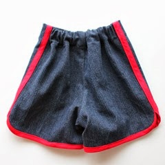 denim shorts back