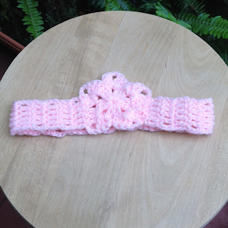 crochet star motif headband