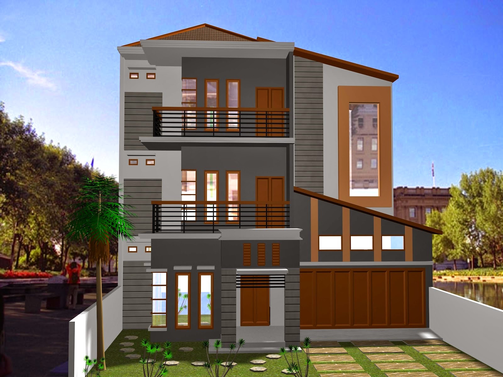 10 Desain Rumah 3 Lantai Mewah Modern Griya Inspiratif