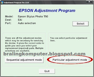 How to Reset Epson T60/T50 