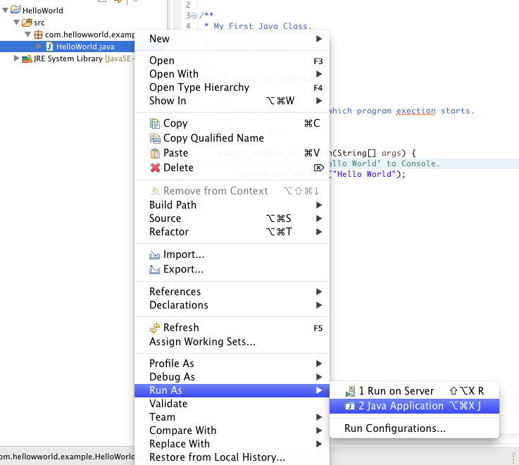 Image shows how to run java application