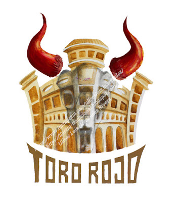Producto y empaque Propuesta de Diseño de etiquetas para botella de vino marca “TORO ROJO” | Ilustración Digital en Guanajuato | Diseño de empaque | Ilustración tradicional en Guanajuato |