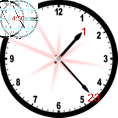 Clock 1:23 and 4:56