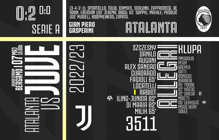 Serie A 2022/23 / 34. kolo / Atalanta - Juventus 0:2 (0:0)
