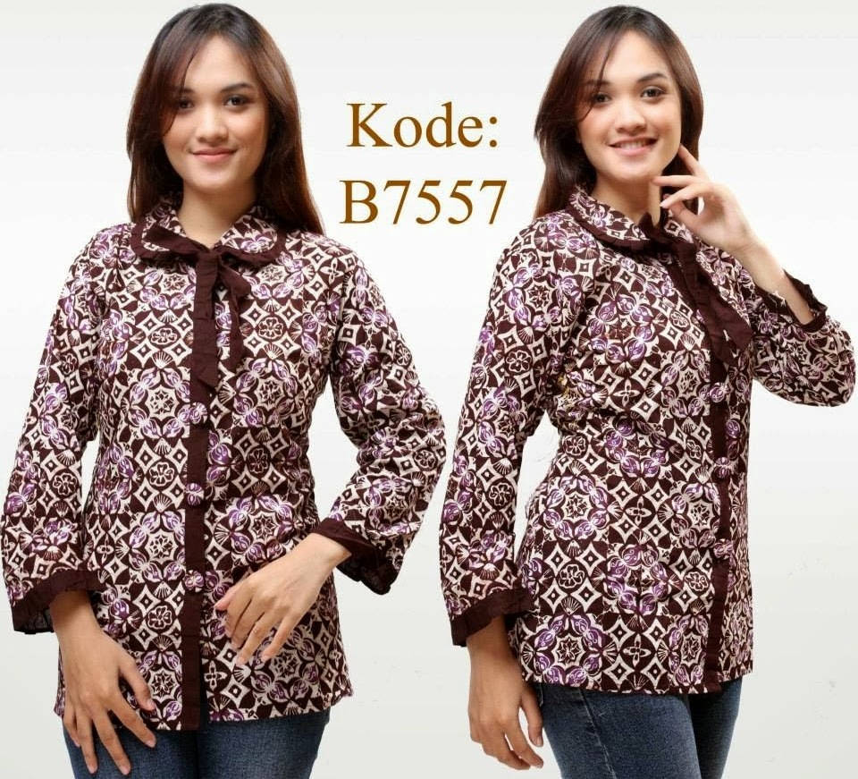 12 Model Baju  Batik Kantor  Wanita Modern Terbaik 1000 