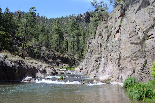 water at levels one after the other