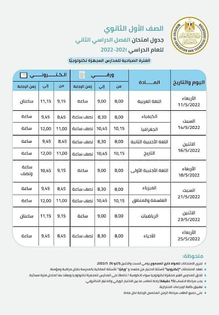 خلال ساعات : انطلاق امتحانات االصف الأول الثانوي اخر العام 2022 مع مادة اللغة العربية