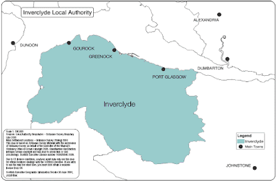 Map of Inverclyde Province Area