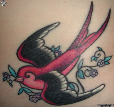 swallow tattoo design. Having a swallow tattoo is a
