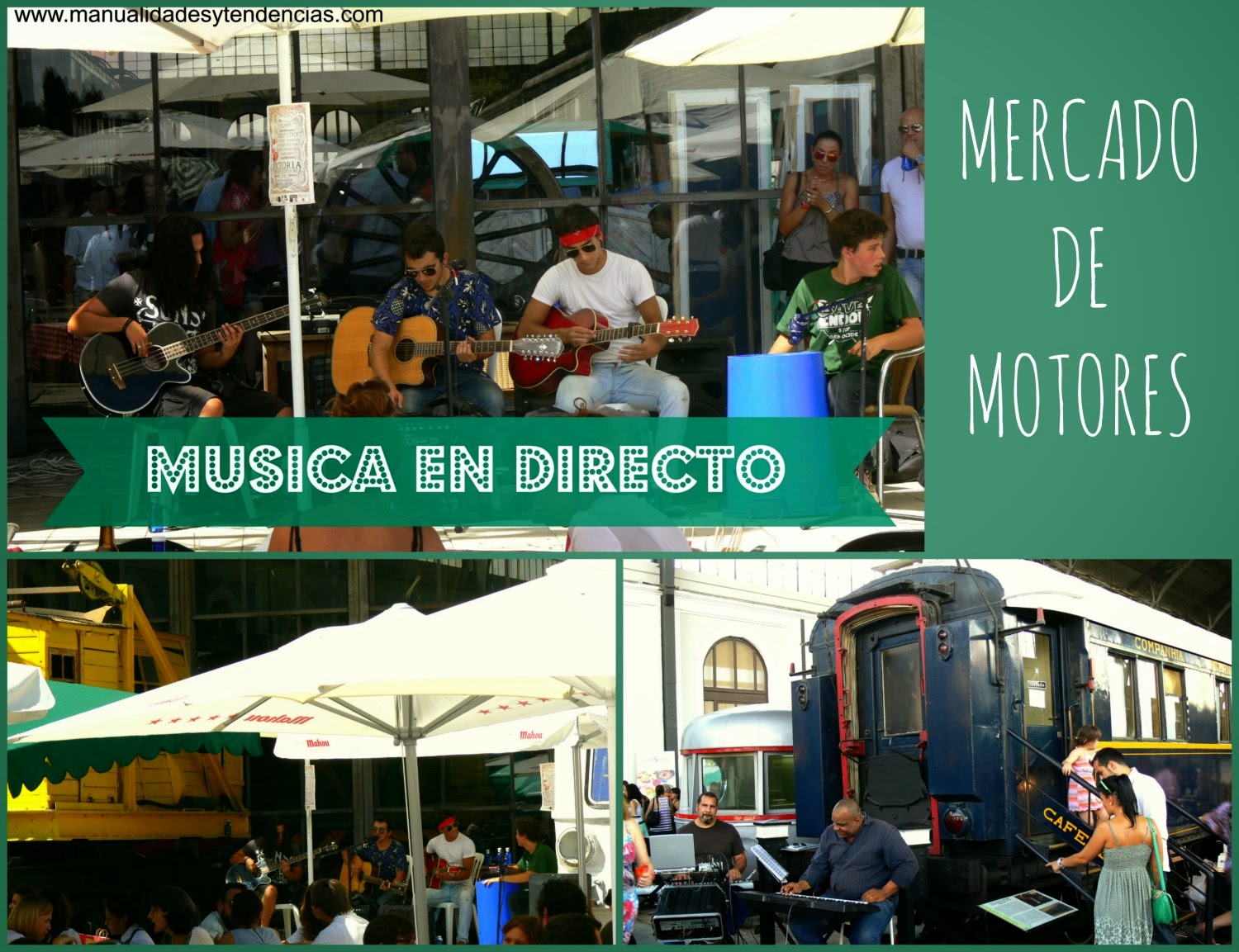 Música en vivo en el mercado de motores de Madrid