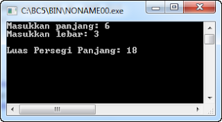 Contoh Program C++: Menghitung Luas Persegi Panjang dengan Fungsi non-void