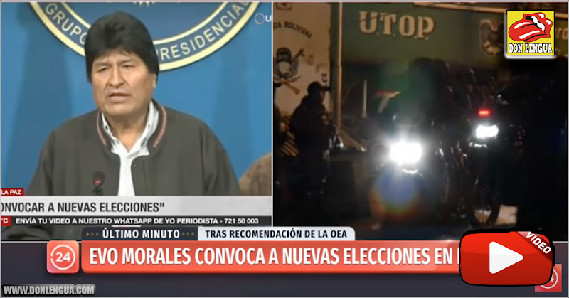 Evo Morales convoca a nuevas elecciones presidenciales