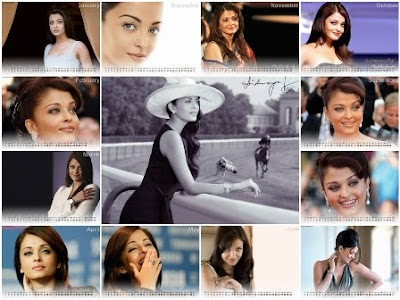 Aishwarya Rai Desktop Calendar 2011