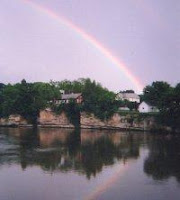 rainbow over the river