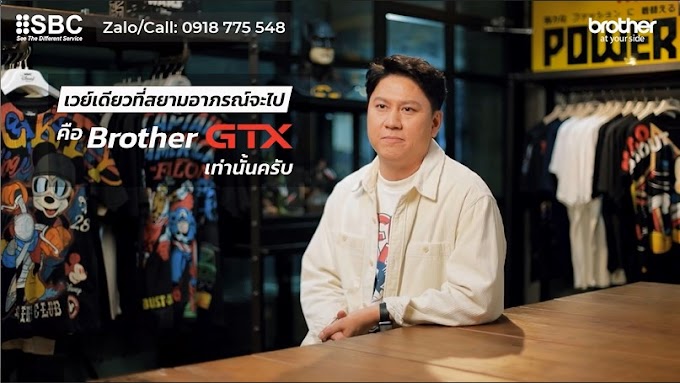Siam Arporn số hóa mô hình in áo thun với Brother GTX pro
