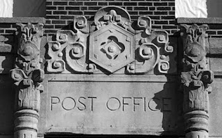 Post Office sign on building in Ohio City