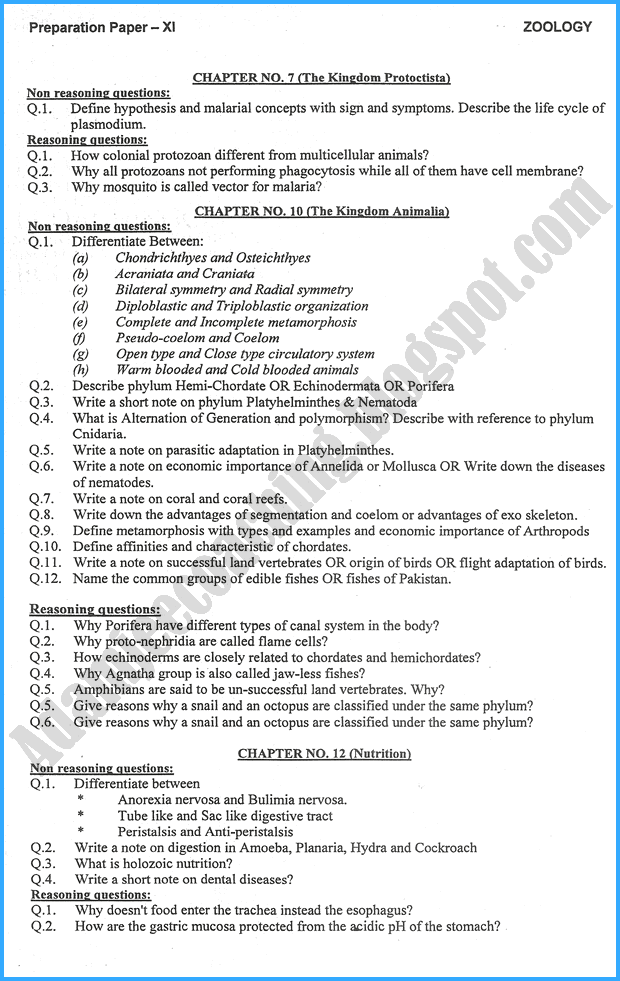 zoology-11th-adamjee-coaching-guess-paper-2018-science-group