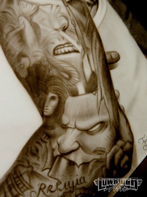 Tattoo Galleries: Dragon Half sleeve Tattoo Design