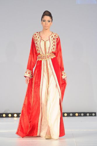 caftan marocain, caftan rouge 2013