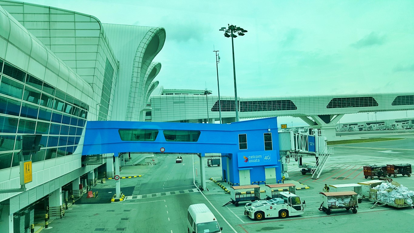 KLIA 2 passenger gate K2 gangway and aerobridge view