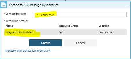 create IA connection