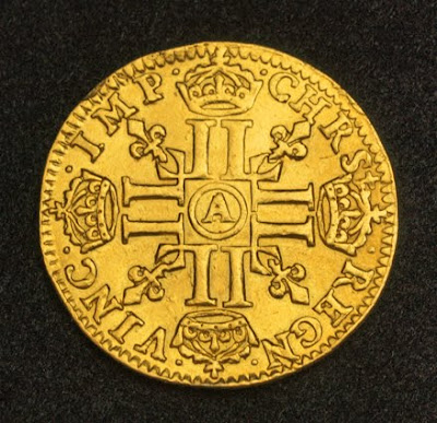 half Louis D'Or French gold coin