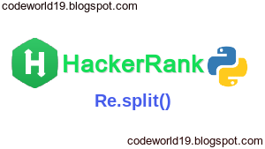 Re.split() in python - hackerrank solution