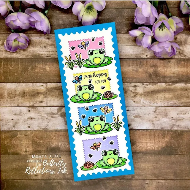 Sunny Studio Stamps: Feeling Froggy Country Scenes Customer Card by Beata June