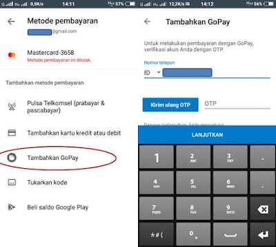 Cara Menambahkan Go Pay Pada Pembayaran di Play Store