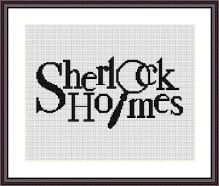 Sherlock Holmes lettering cross stitch - Tango Stitch