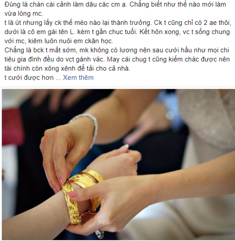 Em chồng cưới cho 3 chỉ vàng còn bị mẹ chồng nói mỉa, nàng dâu phân tích phải trái nghe xong ai cũng gật gù