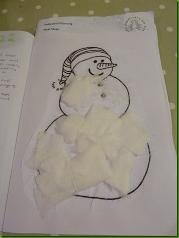 Fluffy snowman