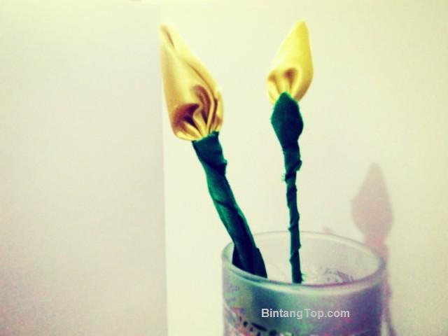  Kerajinan  Tangan  BUNGA  Mini Tulip  dari  Kain  PERCA  