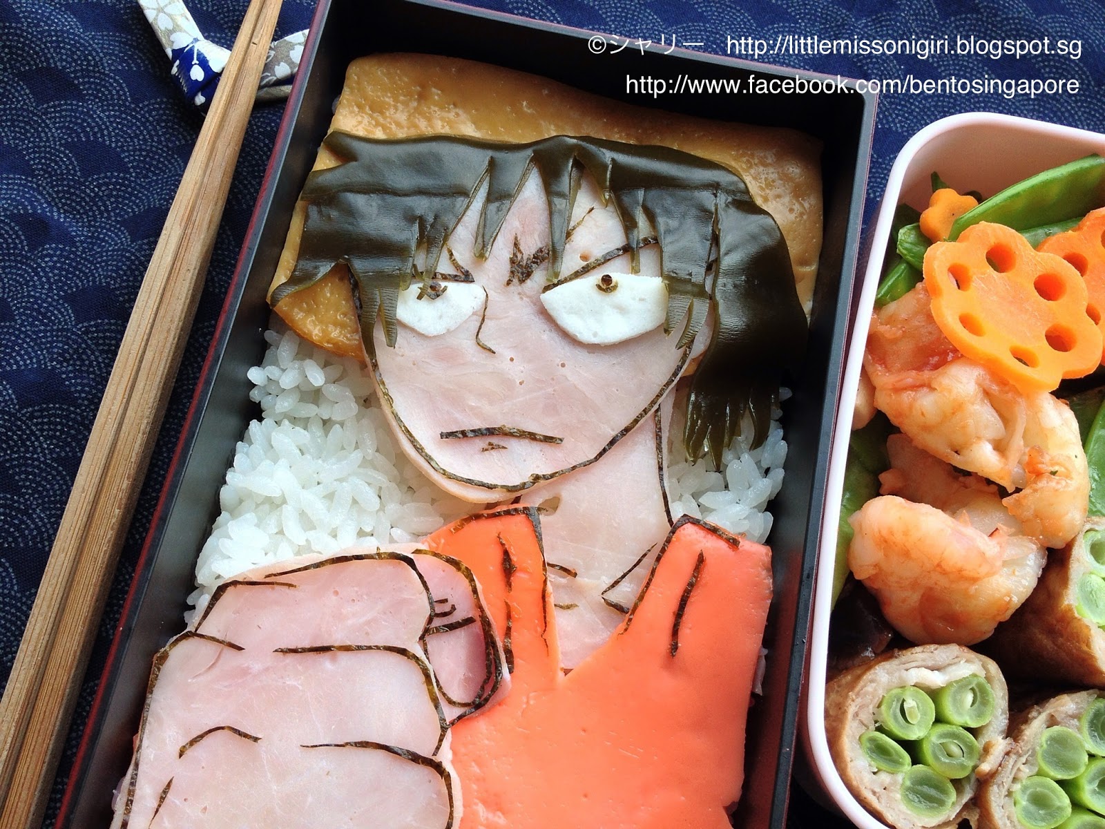 One Piece Bento Luffy Kyaraben ワンピース ルフィのキャラ弁 Little Miss Bento