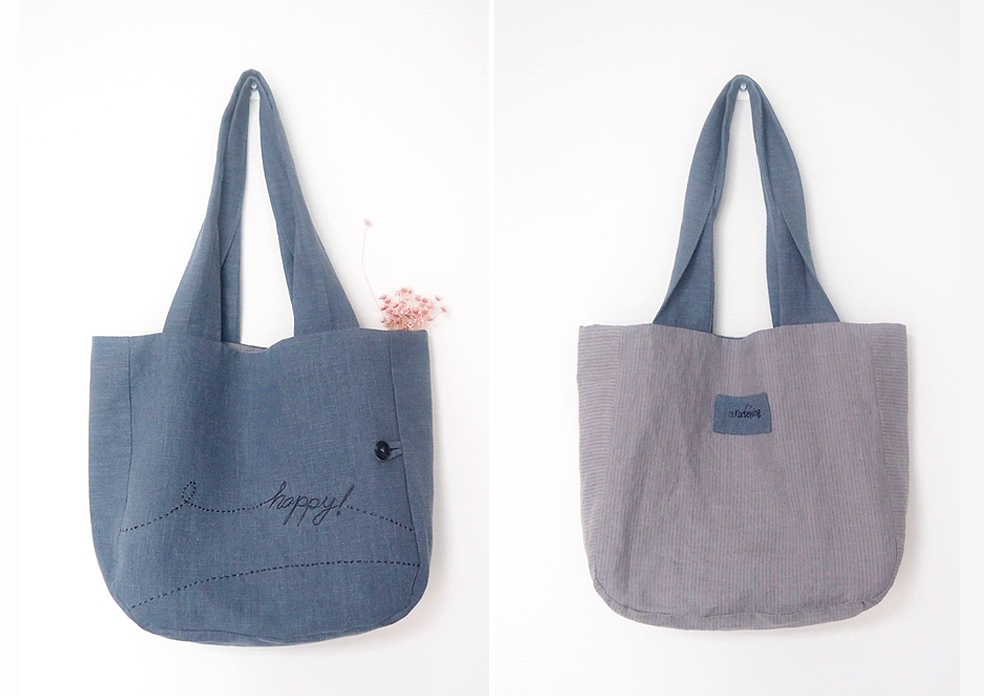 Tutorial: Lined Canvas Tote | Step by step directions how to sew